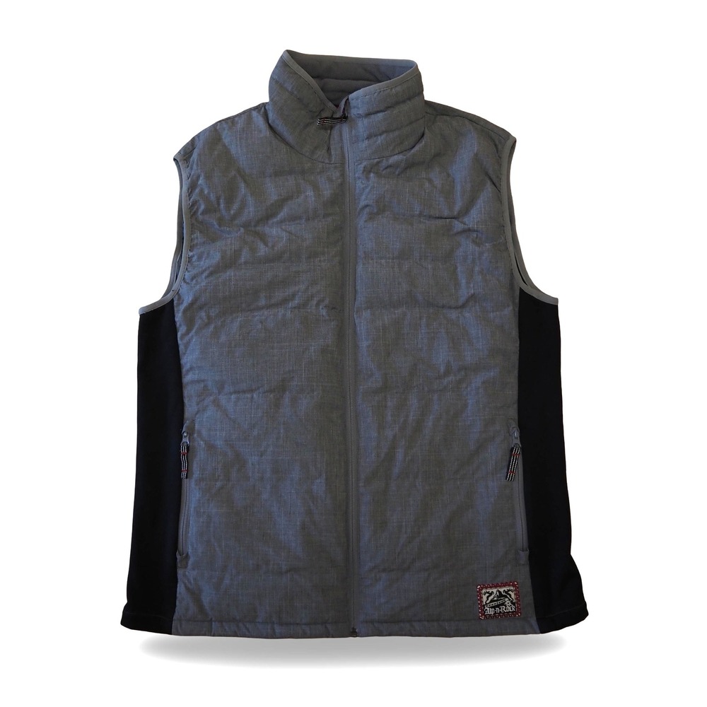Alp-n-Rock Womens Size 4 Down Puffer Vest Gray Black Swiss Ski Alpine Quilted